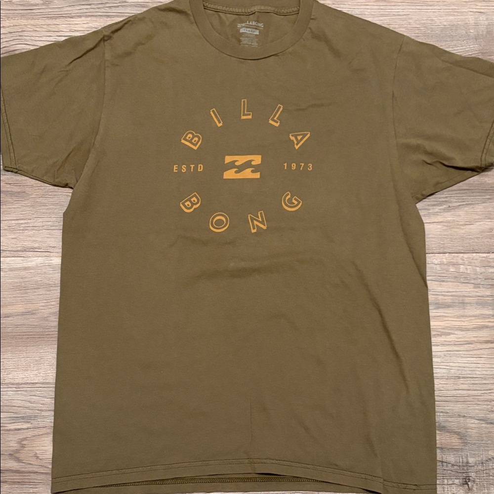 Billabong Olive Green Men's Short Sleeve Tee L